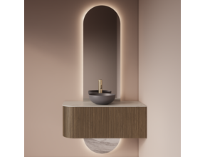 Spiegel Gliss Selene 120x40cm 2-delig - sensor bediening met dimbaar licht - Spiegelverwarming