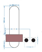 Spiegel Gliss Selene 120x40cm 2-delig - sensor bediening met dimbaar licht - Spiegelverwarming