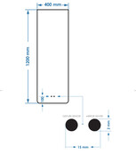 Spiegel Gliss Lucis 120x40cm – sensor bediening met dimbaar licht & spiegelverwarming