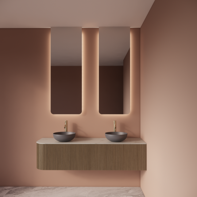 Spiegel Gliss Lucis 120x50cm – sensor bediening met dimbaar licht & spiegelverwarming