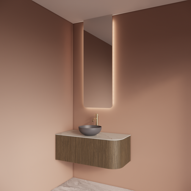 Spiegel Gliss Lucis 140x50cm – sensor bediening met dimbaar licht & spiegelverwarming