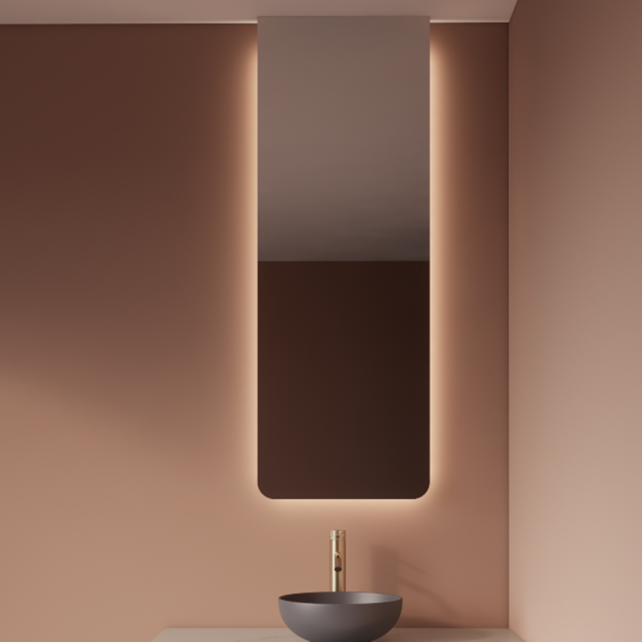 Spiegel Gliss Lucis 140x50cm – sensor bediening met dimbaar licht & spiegelverwarming