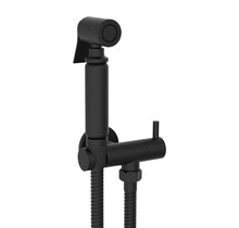 Bidetset met handdouche Mat Zwart met handdouche en doucheslang 1/2"