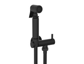 Bidetset met handdouche Mat Zwart met handdouche en doucheslang 1/2"