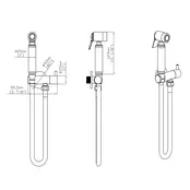 Bidetset met handdouche Lucci Chroom met handdouche en doucheslang 1/2"