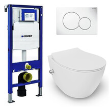 Geberit UP320 toiletset - ISVEA Hangend toilet met bidet Glans Wit