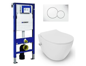 Geberit UP320 toiletset - ISVEA Hangend toilet met bidet Glans Wit