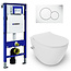 Isvea Geberit UP320 toiletset - ISVEA Hangend toilet met bidet Glans Wit