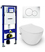 Geberit UP320 toiletset - ISVEA Hangend toilet met bidet Glans Wit