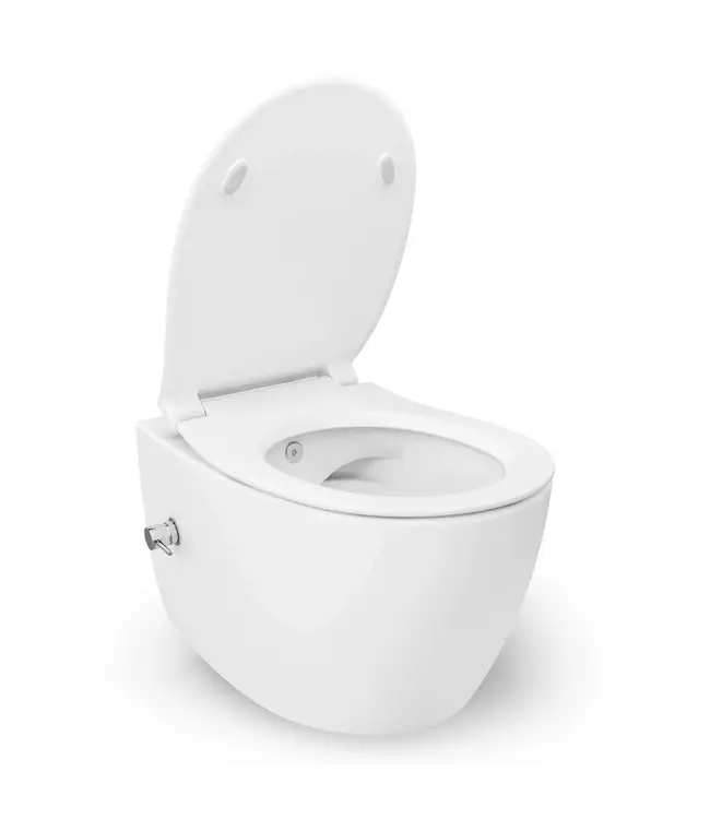 Geberit UP320 toiletset - ISVEA Hangend toilet met bidet Glans Wit