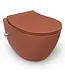 Geberit UP320 toiletset - ISVEA Hangend toilet met bidet Mat Terracotta