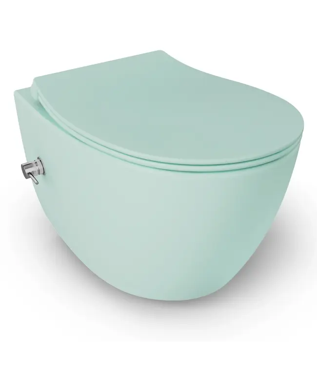 Geberit UP320 toiletset - ISVEA Hangend toilet met bidet Mint Groen
