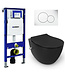 Geberit UP320 toiletset - ISVEA Hangend toilet met bidet Zwart