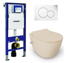 Geberit UP320 toiletset - ISVEA Hangend toilet met bidet Ivoor