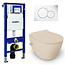 Isvea Geberit UP320 toiletset - ISVEA Hangend toilet met bidet Ivoor