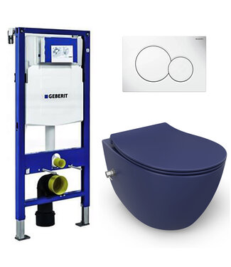 Isvea Geberit UP320 toiletset - ISVEA Hangend toilet met bidet Blauw