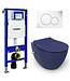 Geberit UP320 toiletset - ISVEA Hangend toilet met bidet Blauw