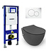 Geberit UP320 toiletset - ISVEA Hangend toilet met bidet Antraciet