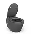 Geberit UP320 toiletset - ISVEA Hangend toilet met bidet Antraciet