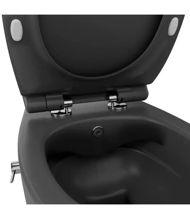 Geberit UP320 toiletset - ISVEA Hangend toilet met bidet Antraciet