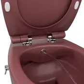 Geberit UP320 toiletset - ISVEA Hangend toilet met bidet Bordeauxrood