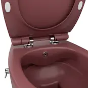 Geberit UP320 toiletset - ISVEA Hangend toilet met bidet Bordeauxrood