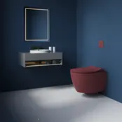 Geberit UP320 toiletset - ISVEA Hangend toilet met bidet Bordeauxrood