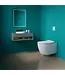 Hangtoilet met bidet Wit⎢Geintegreerde kraan Koud⎢Isvea Sentimenti NEO Randloos excl. wc bril