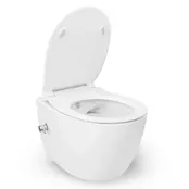 Hangtoilet met bidet Wit⎢Geintegreerde kraan Koud⎢Isvea Sentimenti NEO Randloos excl. wc bril
