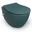 Isvea Hangtoilet met bidet Petrol Groen⎢Geintegreerde kraan Koud⎢Isvea Sentimenti NEO Randloos excl. wc bril