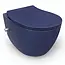 Isvea Hangtoilet met bidet Mat Blauw⎢Geintegreerde kraan Koud⎢Isvea Sentimenti NEO Randloos excl. wc bril
