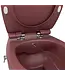 Hangtoilet met bidet Mat Maroon Rood⎢Geintegreerde kraan Koud⎢Isvea Sentimenti NEO Randloos excl. wc bril