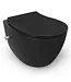 Isvea Hangtoilet met bidet Mat Zwart⎢Geintegreerde kraan Koud⎢Isvea Sentimenti NEO Randloos excl. wc bril