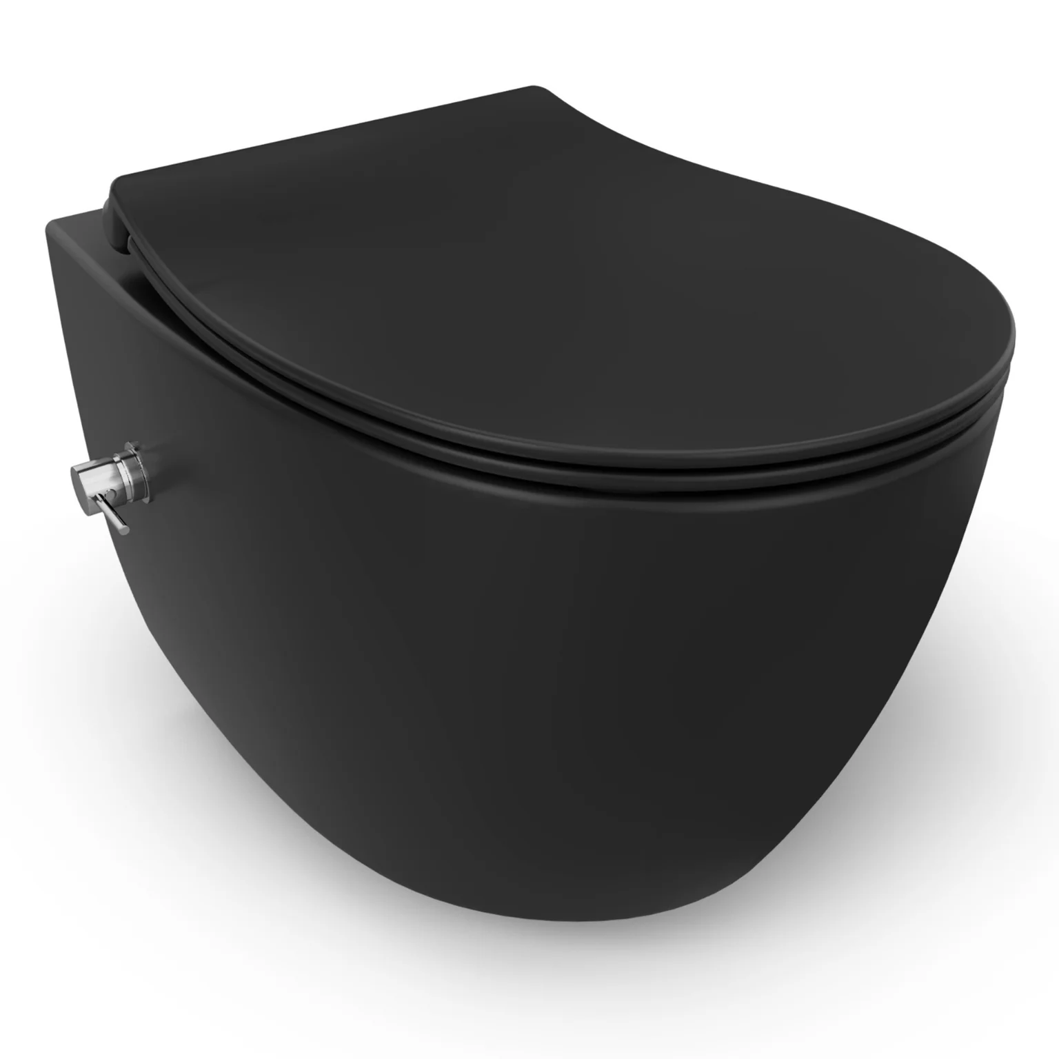 Hangtoilet met bidet Mat Taupe⎢Geintegreerde kraan Koud⎢Isvea Sentimen - - Online Sanitairwinkel