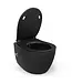 Hangtoilet met bidet Mat Zwart⎢Geintegreerde kraan Koud⎢Isvea Sentimenti NEO Randloos excl. wc bril