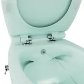 Hangtoilet met bidet Mat Mint Groen⎢Geintegreerde kraan Koud⎢Isvea Sentimenti NEO Randloos excl. wc bril