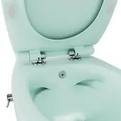 Hangtoilet met bidet Mat Mint Groen⎢Geintegreerde kraan Koud⎢Isvea Sentimenti NEO Randloos excl. wc bril