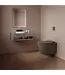 Hangtoilet met bidet Mat Taupe⎢Geintegreerde kraan Koud⎢Isvea Sentimenti NEO Randloos excl. wc bril