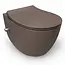 Isvea Hangtoilet met bidet Mat Taupe⎢Geintegreerde kraan Koud⎢Isvea Sentimenti NEO Randloos excl. wc bril