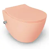 Hangtoilet met bidet Mat Zalm⎢Geintegreerde kraan Koud⎢Isvea Sentimenti NEO Randloos excl. wc bril Hangtoilet met bidet Mat Zalm⎢Geintegreerde kraan Koud⎢Isvea Sentimenti NEO Randloos excl. wc bril