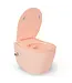 Hangtoilet met bidet Mat Zalm⎢Geintegreerde kraan Koud⎢Isvea Sentimenti NEO Randloos excl. wc bril