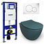Isvea Geberit UP320 toiletset - ISVEA Petrol Groen Hangend toilet