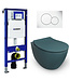 Geberit UP320 toiletset - ISVEA Petrol Groen Hangend toilet