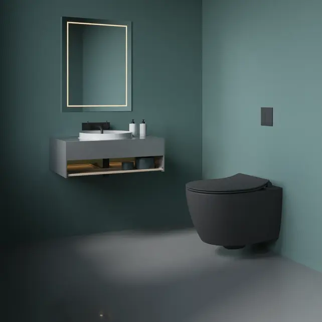 Geberit UP320 toiletset - ISVEA Antraciet Hangend toilet