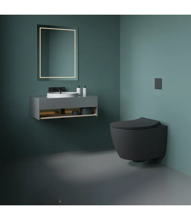 Geberit UP320 toiletset - ISVEA Antraciet Hangend toilet