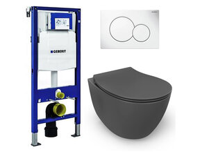 Geberit UP320 toiletset - ISVEA Antraciet Hangend toilet