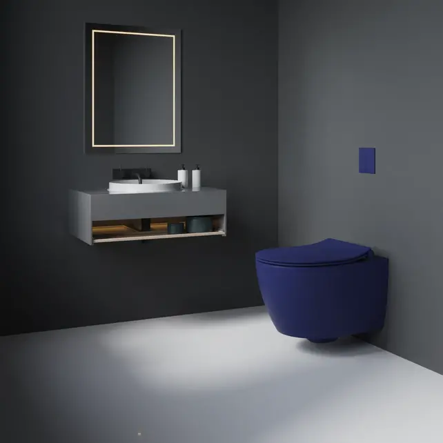 Geberit UP320 toiletset - ISVEA Blauw Hangend toilet