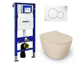Geberit UP320 toiletset - ISVEA Ivoor Hangend toilet