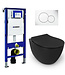 Geberit UP320 toiletset - ISVEA Mat Zwart Hangend toilet