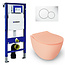 Isvea Geberit UP320 toiletset - ISVEA Zalmroze Hangend toilet